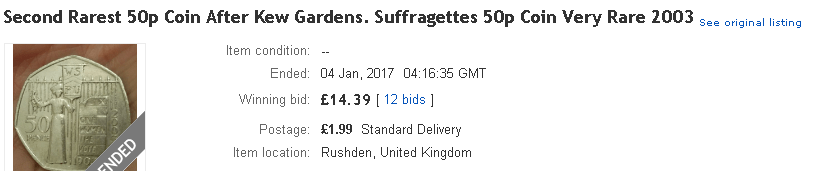  If you have one of the 3.1million Suffragette coins, you could sell it for up to £15