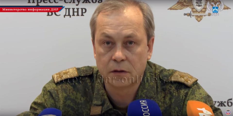  Leader of the breakaway pro-Russian rebels Eduard Basurin said Ukraine was breaking the peace terms between the two sides