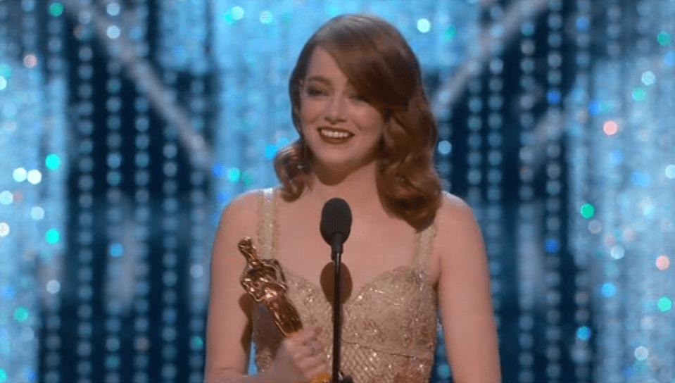  Emma Stone won the best actress gong at this year's Academy Awards