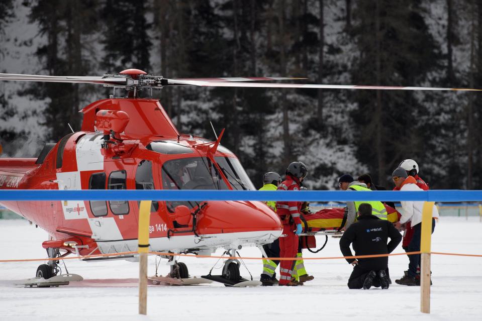  George Baker was airlifted to hospital following the fall at St Moritz