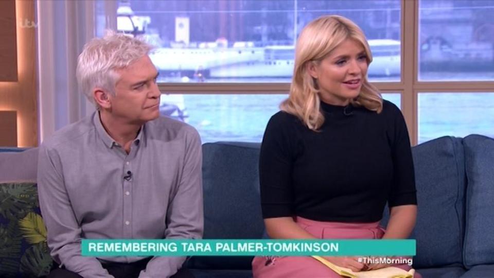  Holly's co-host Phillip Schofield then mentioned a moment when Tara came to Holly's rescue for a fashion emergency