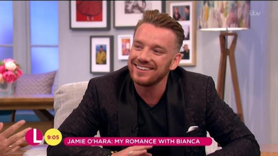  Jamie O'Hara made the cheeky comment while feeling a little hungover on Wednesday's Lorraine