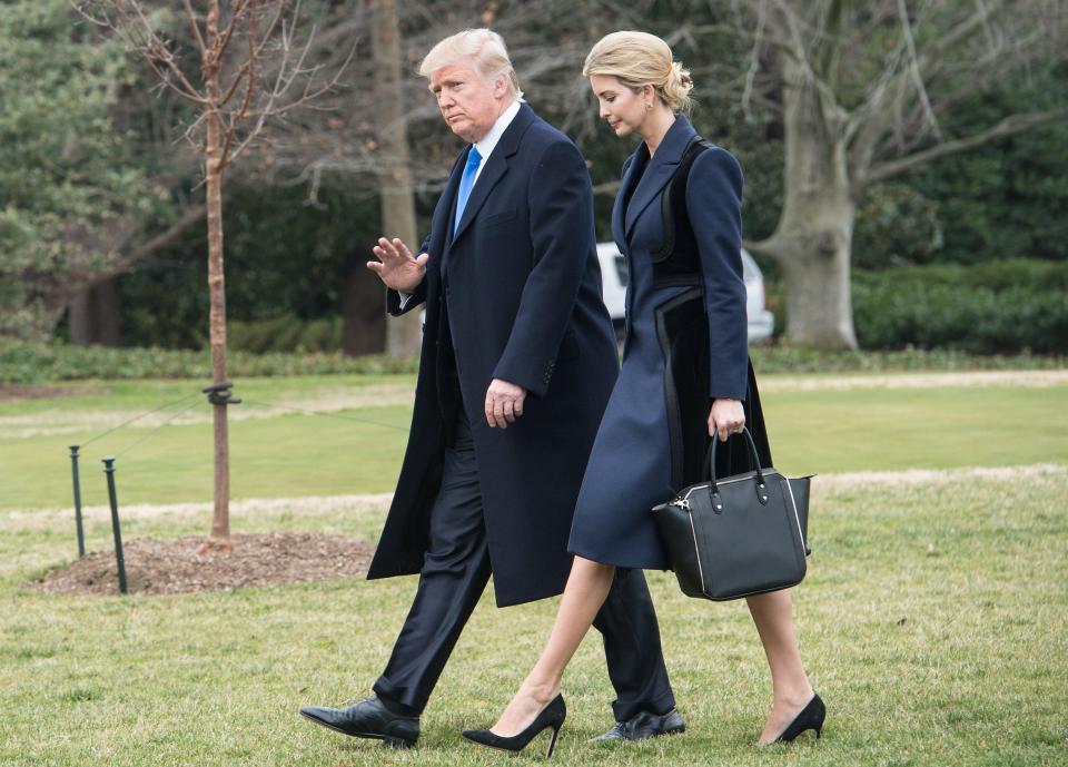  President Donald Trump and his daughter Ivanka took an unannounced trip to Dover airbase in Delaware on Wednesday