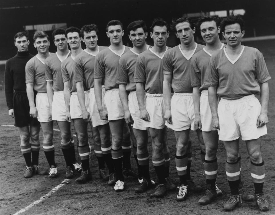  A Manchester United line-up shortly before the doomed journey from Munich