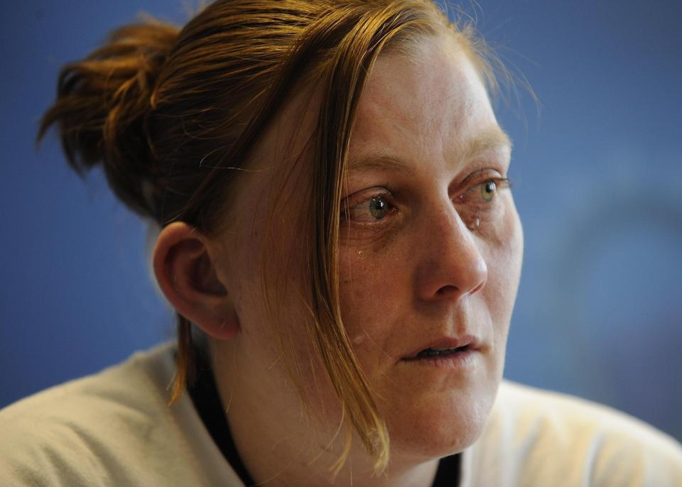 Karen Matthews posed in front of cameras, desperately asking for information