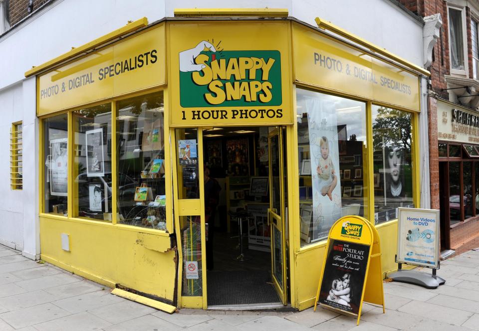 The Snappy Snaps store in Hampstead, North London, where George Michael crashed his Range Rover in 2010 while under the influence of drugs