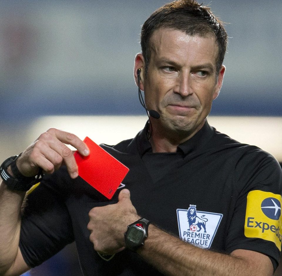  Mark Clattenburg has give the Premier League a red card