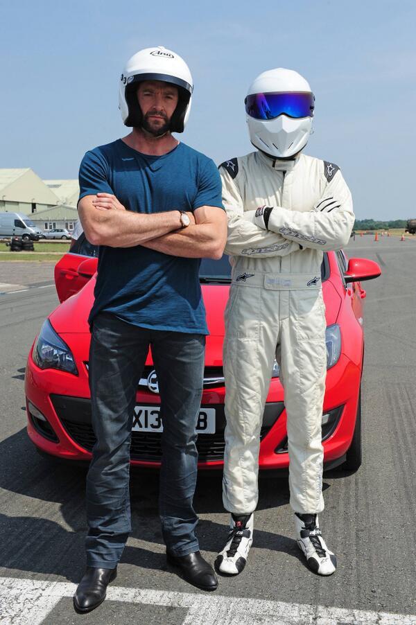  Hugh Jackman took The Stig for a drive in the red Astra