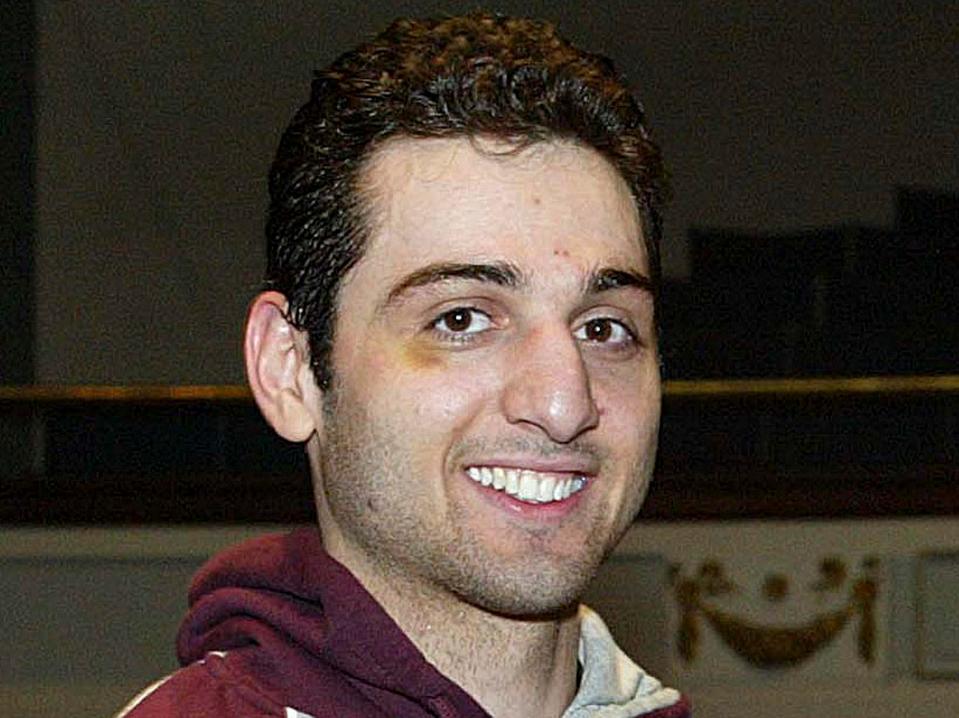  During the eight minute shoot out Jeffrey found himself looking direct into the eyes of the lead terrorist Tamerlan Tsarnaev, pictured, as they fired at each other from just 6ft away