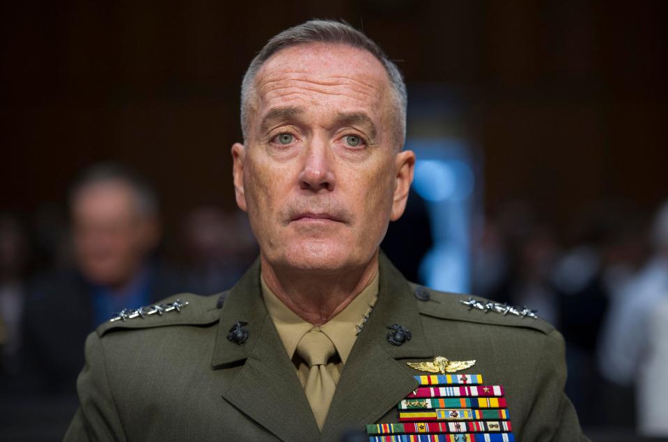  General Joe Dunford, Chairman of the Joint Chiefs of Staff, is meeting his Russian counterpart on Thursday