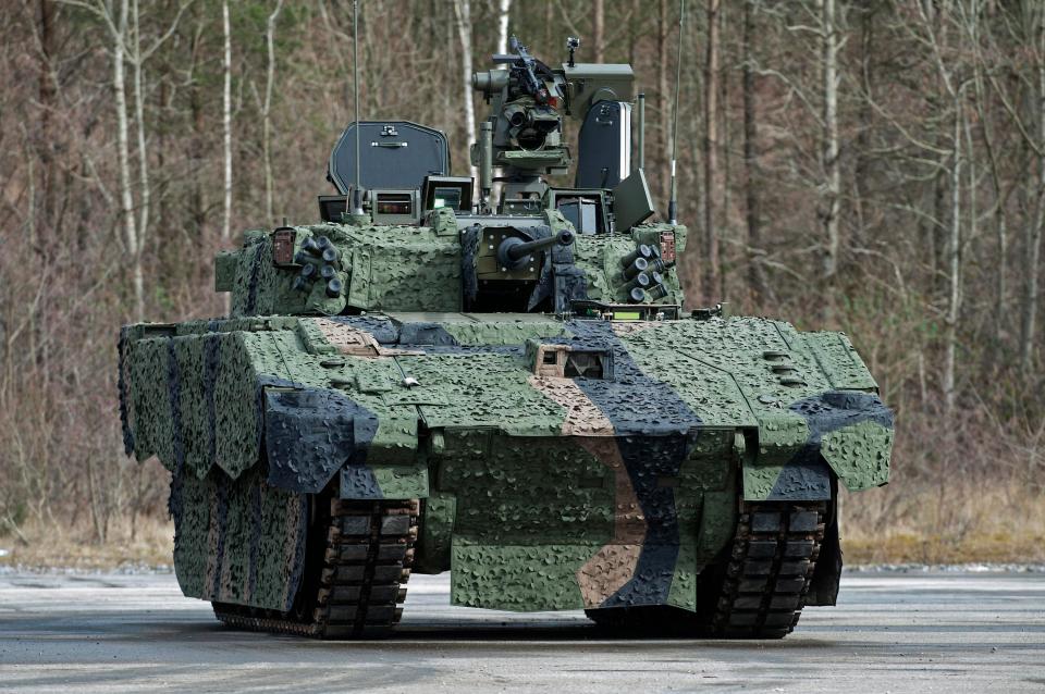  The army's Ajax light tanks are also said to be too big to be flown in one piece - and need a crane to be taken with them