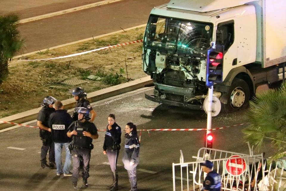  A lorry was driven straight into crowds watching fireworks on Bastille Day