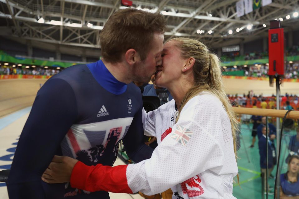 Jason Kenny and the then Laura Trott pictured at the Rio Olympics in August 2016