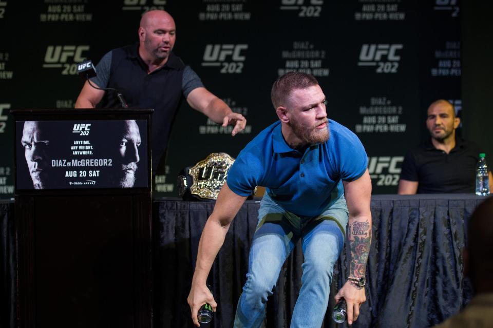  The UFC superstar will shoot the anti-bullying video after being deemed to have launched a bottle of water at Nate Diaz