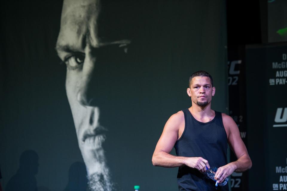  Conor McGregor was fined £120,000 for throwing a water bottle at Nate Diaz