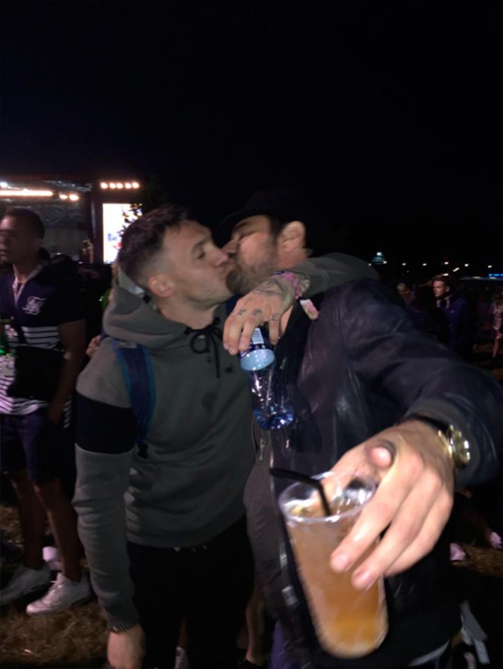  EastEnders' bad boy jokes at V Festival with Towie's Kirk Norcross