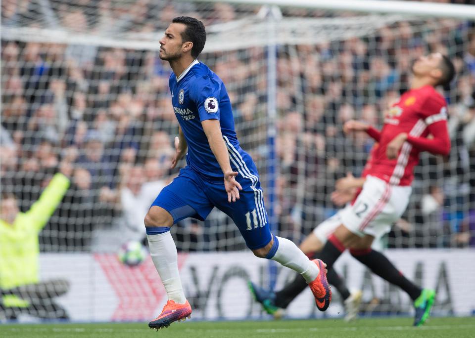 Pedro was also on target after 30 seconds against Manchester United