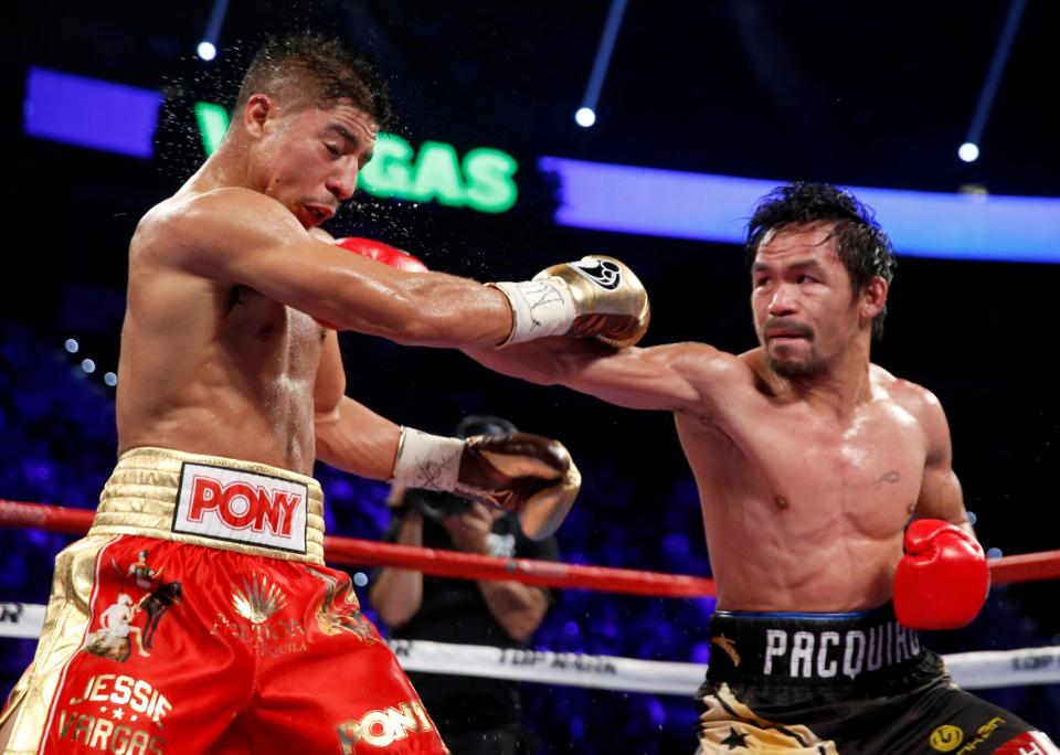 Manny Pacquiao beat Jesse Vargas to win the world welterweight title last November