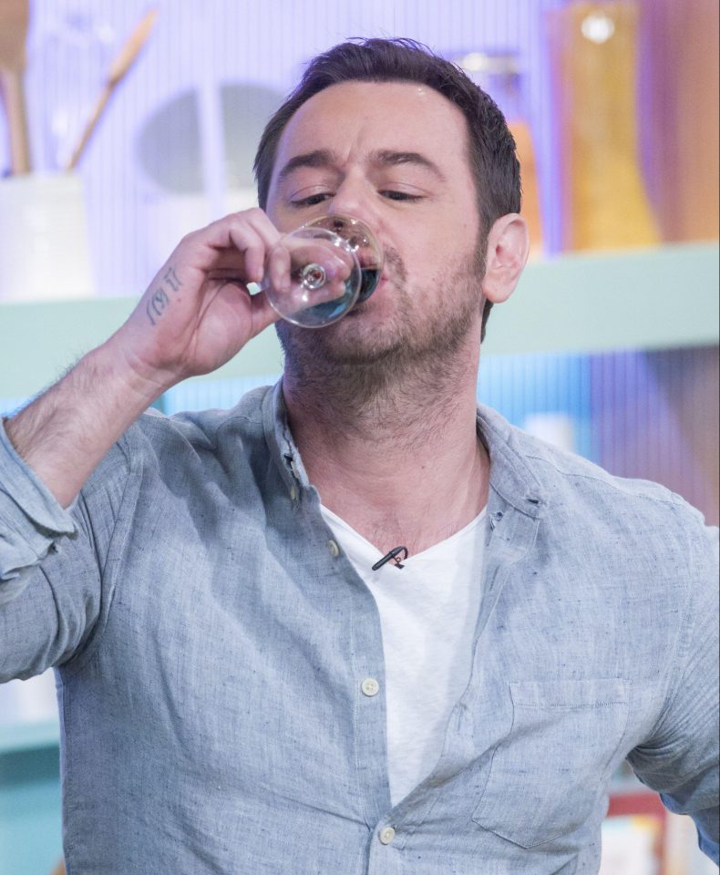  Well known drinker . . . Danny on Saturday Kitchen swigging from glass of wine