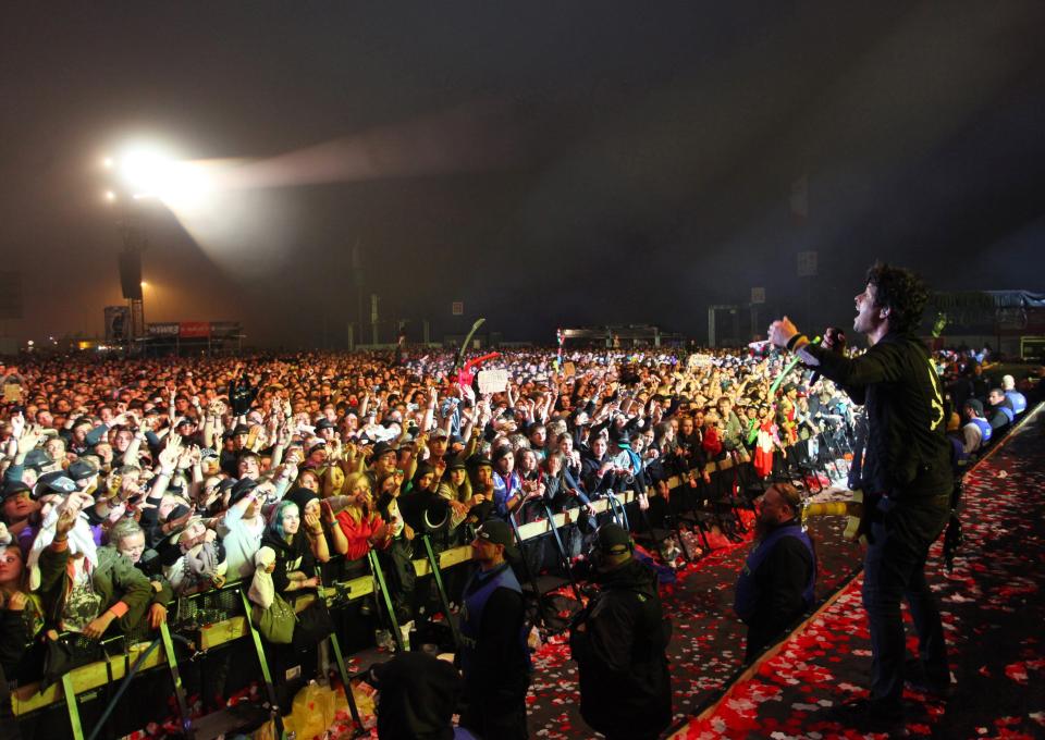  The band love performing in front of big crowds