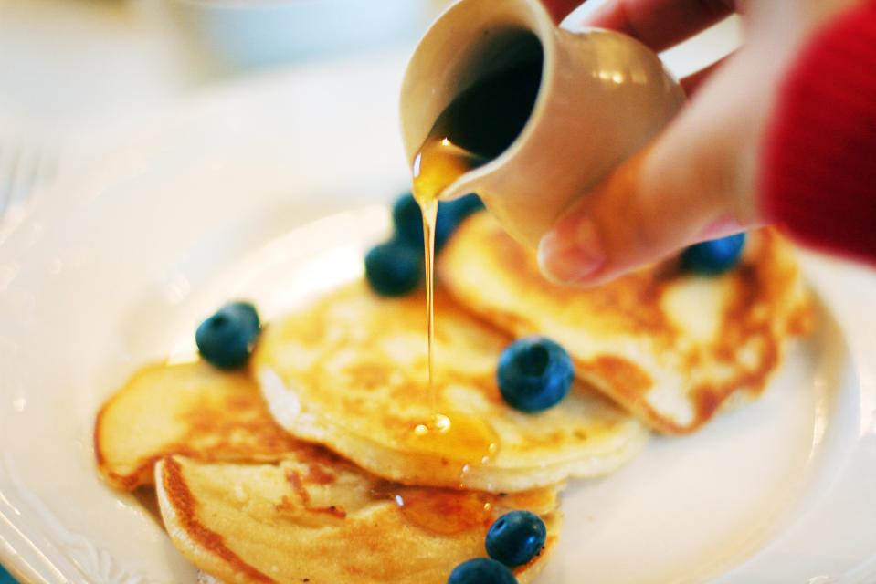  Blueberries and syrup are sure to satisfy those with a sweet tooth