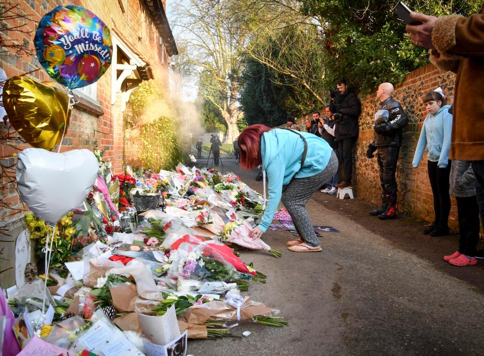  Devastated fans flocked to George's house in Goring-on-Thames from across the world after news of his death