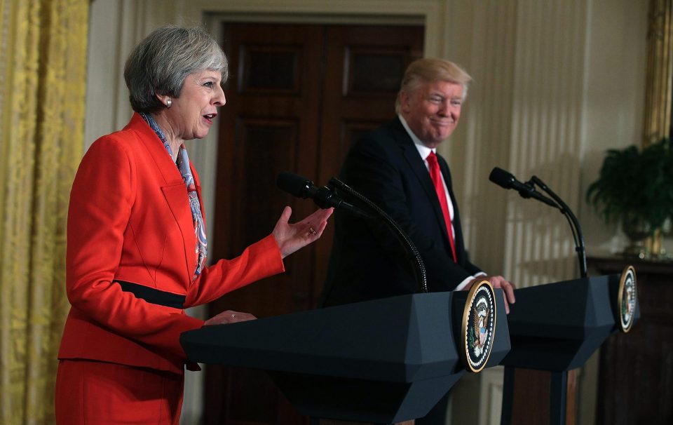  Theresa May had urged the reality star turned US president not to drop the trade bans with Russia