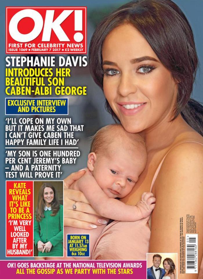 Steph introduced her son to the world on the cover of OK! magazine