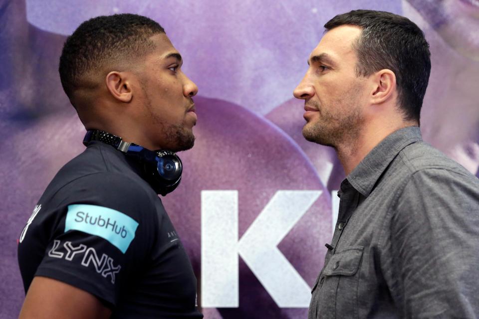  Anthony Joshua takes on Wladimir Klitschko at Wembley in front of 90,000 people