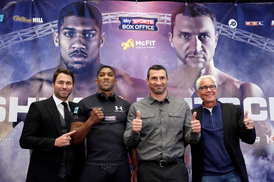  All the talking will stop on April 29, when belts are on the line between Joshua and Klitschko