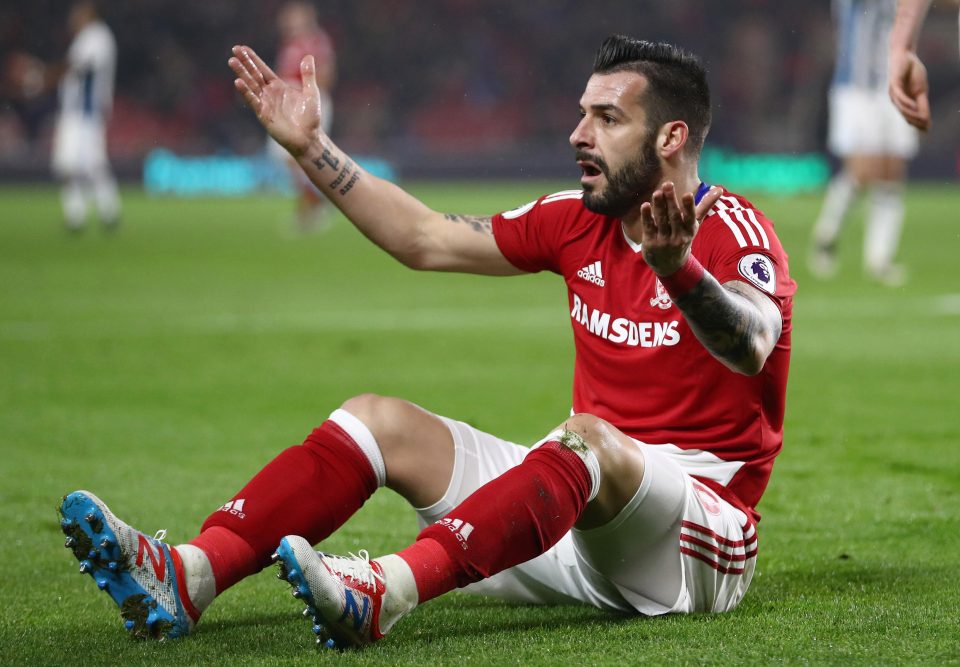 Struggling Middlesbrough loanee Alvaro Negredo is also on £100k-a-week