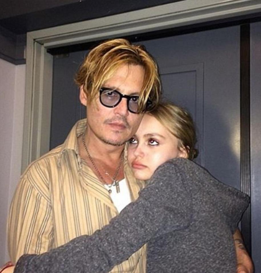 Johnny Depp and daughter Lily-Rose Depp, who is a top model