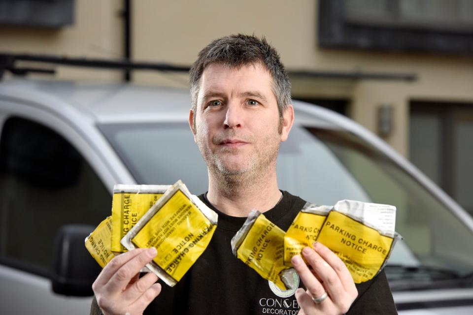  Painter Dave Tooke has received £5,300 in fines for parking his van on his driveway outside his home