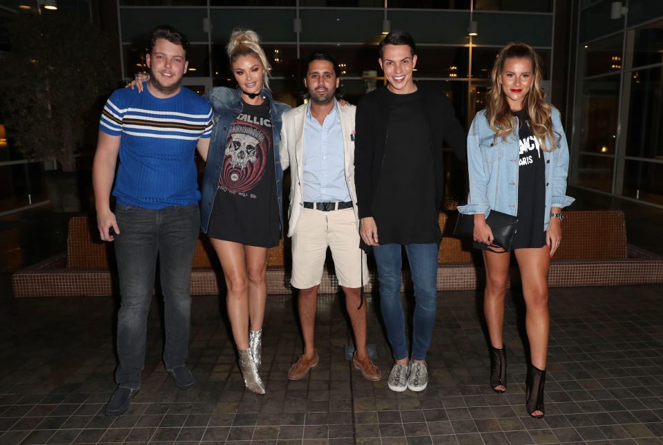  The cast mates looked the best of friends out in Tenerife