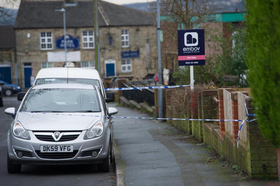  A huge cordon has been put in place as police hunt the suspects