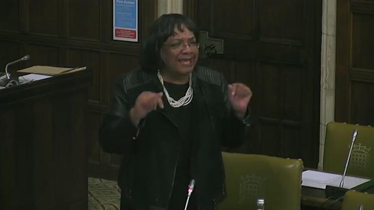  She was filmed debating vigorously just hours before in Westminster Hall