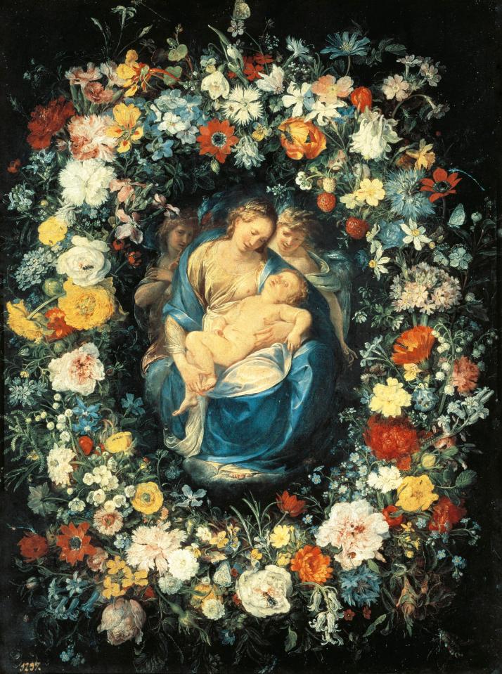  Bey's image is near-identical to Jan Brueghel the Elder’s Madonna in Floral Wreath