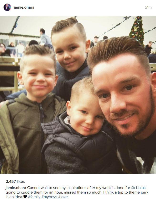  Jamie O'Hara has hit out over his three kids