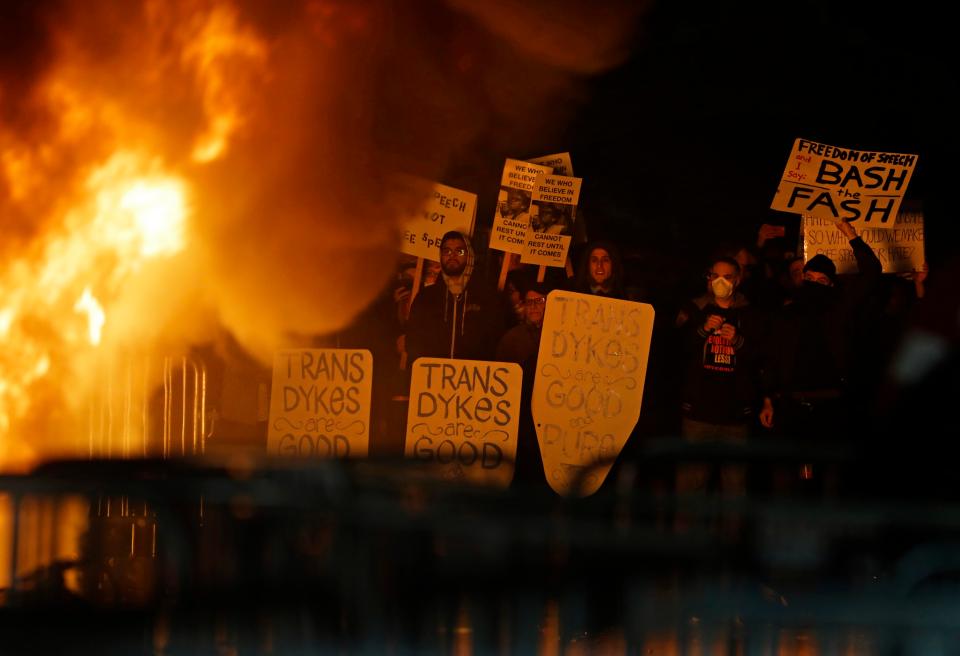  Riot... protest at university