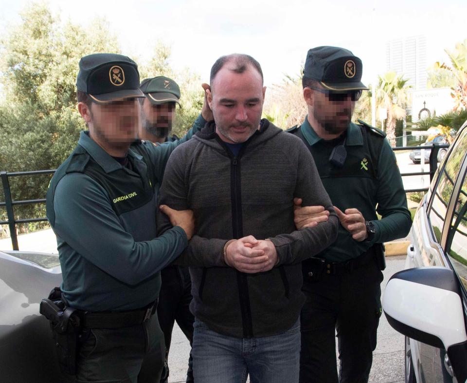  He was picked up in Denmark before being taken into custody in Spain