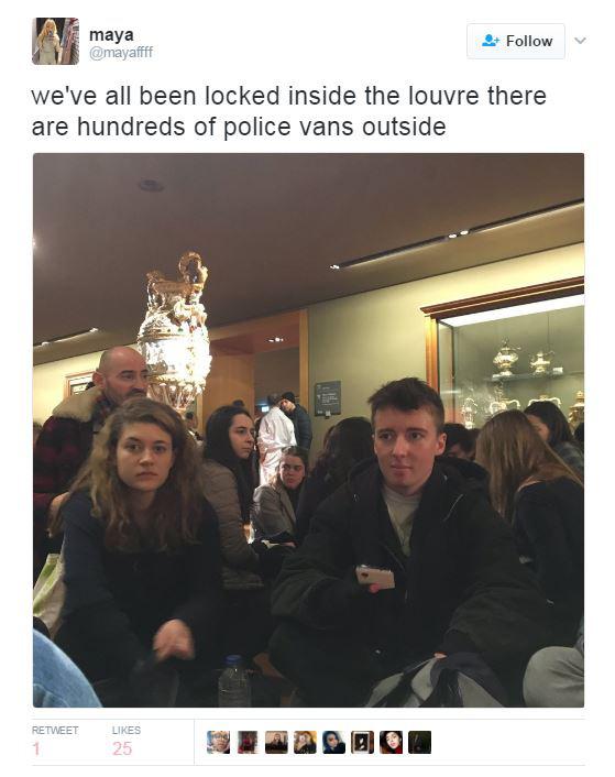  Tourists trapped in the Louvre have been posting on social media from inside the gallery