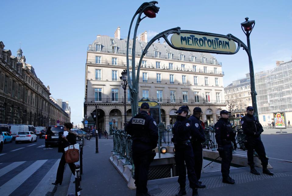  The metro station was closed as police investigated the knifeman's bags