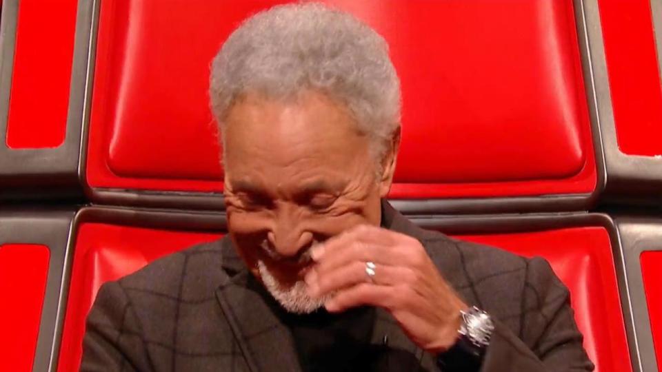  Will's mistake left his fellow coach Sir Tom Jones in stitches