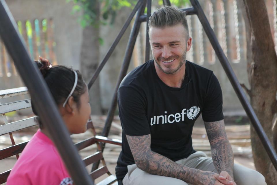  David Beckham dubbed himself the new Audrey Hepburn after his Unicef work