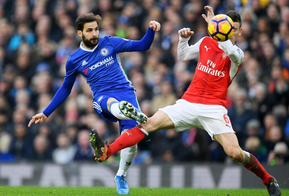  Cesc Fabregas scoring against former club Arsenal this season