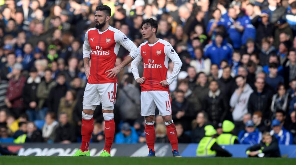  Arsenal's title ambitions have been virtually ended by Chelsea