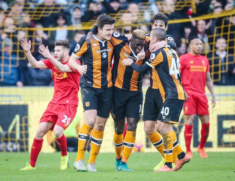  Liverpool were stunned after Hull bundled in from a first-half corner