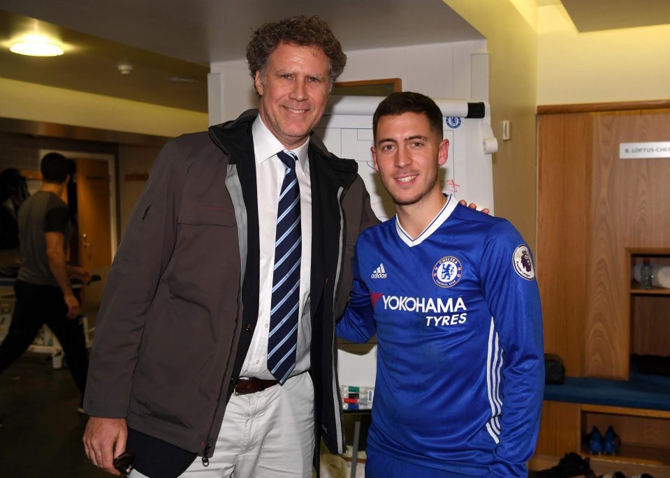  Will Ferrell met Eden Hazard after his incredible strike against Arsenal