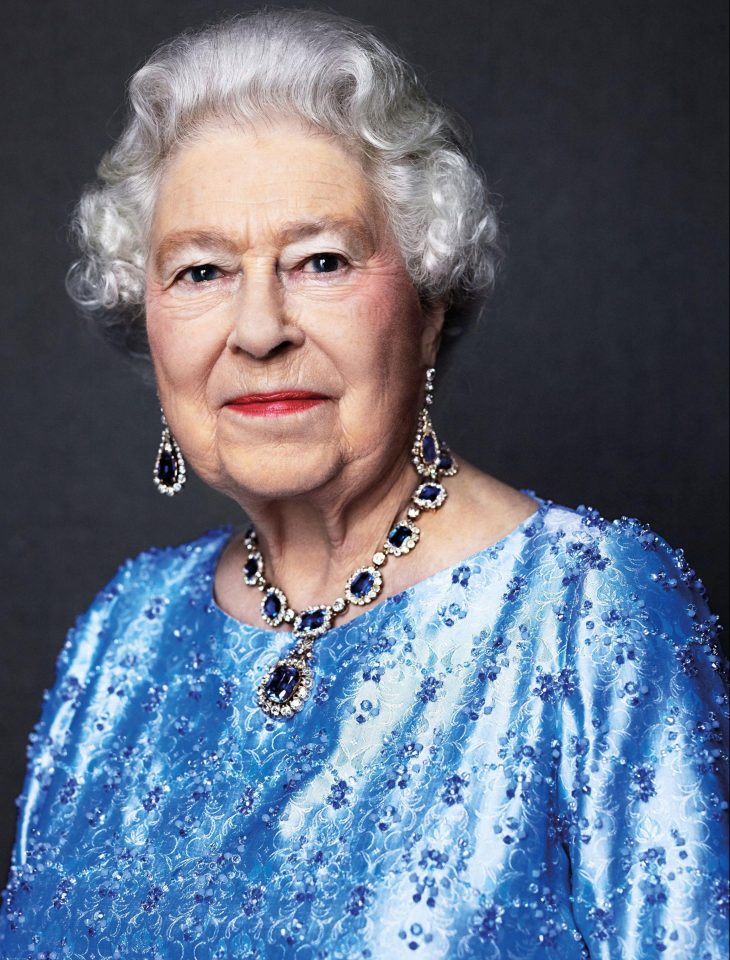  A picture of the Queen in sapphires has been reissued to commemorate the jubilee