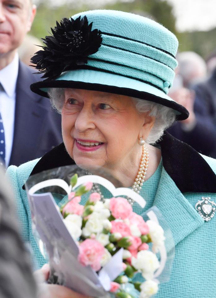  The Queen, pictured here yesterday at church, is the first British monarch to reign for 65 years